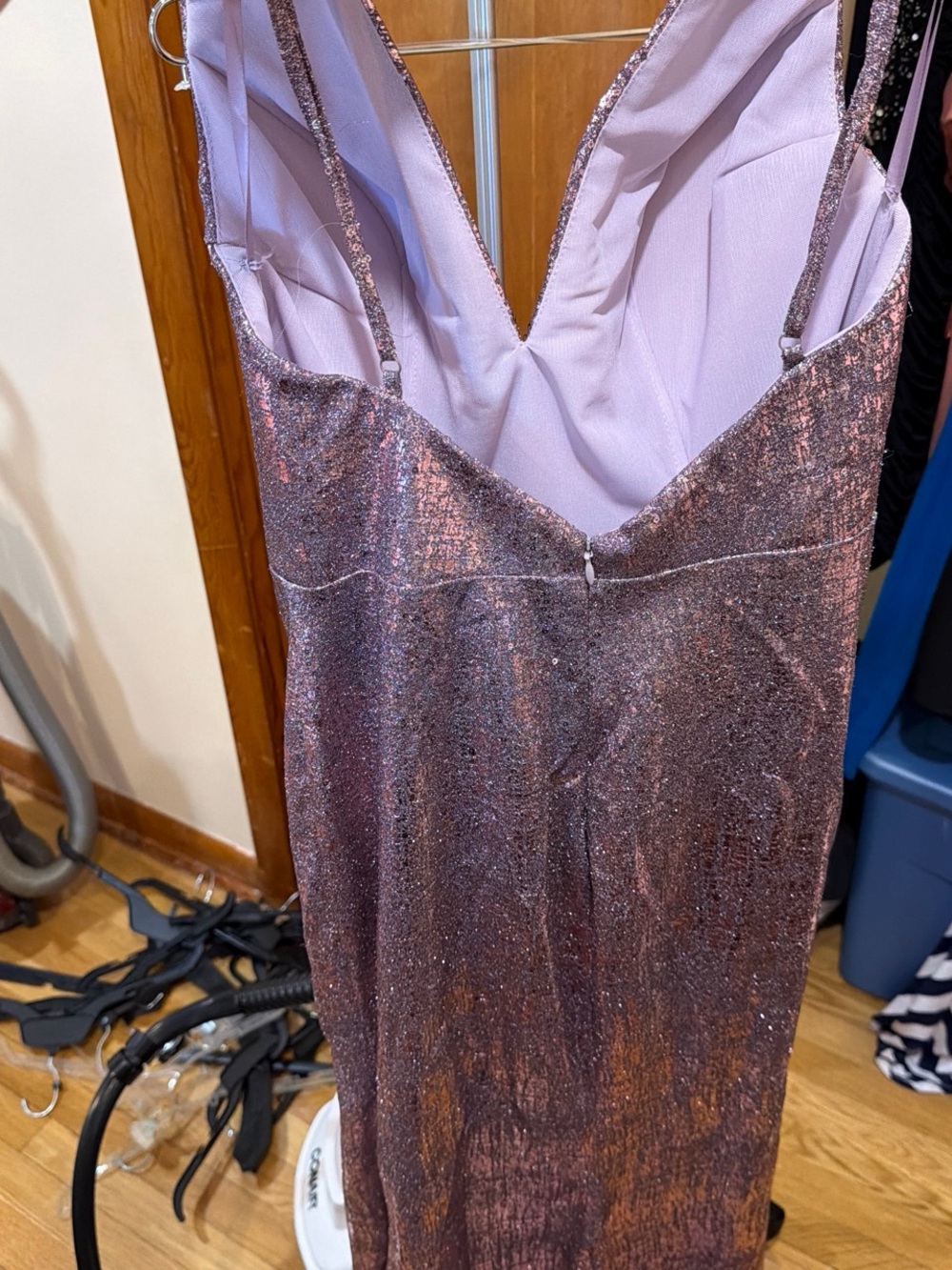 & Other Stories Lilac Sparkle Slip Dress